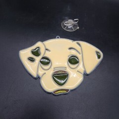 Vintage Disney 4″ Stained Plastic Suncatcher 101 Dalmatian With Window Hook