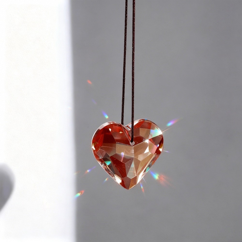 1 Pack Colorful Garden Suncatchers, Hanging Crystals for Windows [Red]