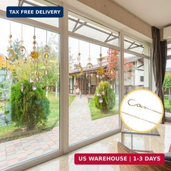 4PK Crystal Suncatcher for Windows Hanging Decor, Prism Sun Catcher with Chain a