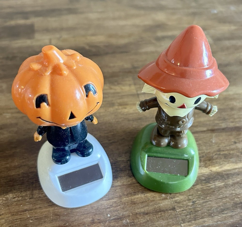 Lot Of Two Solar Dancing Toys. Halloween/fall Theme. Tested!