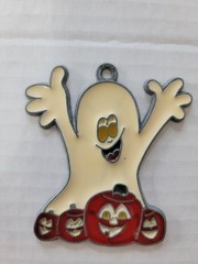 Vtg Halloween Ghost Suncatchers Window Decoration .