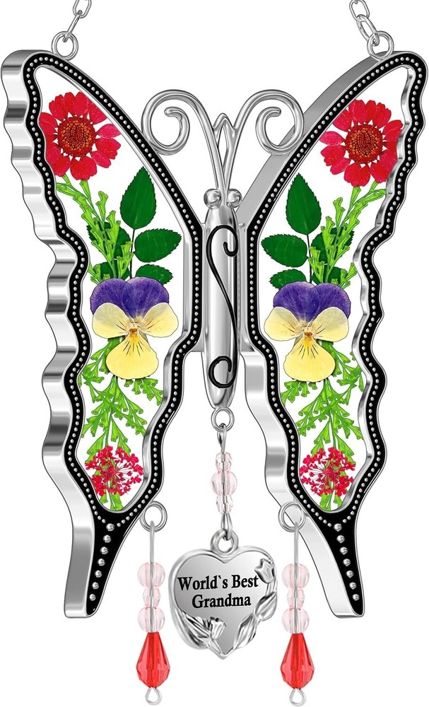 Magical Butterfly Suncatcher – Colorful Stained Glass for Cherished Grandmothers