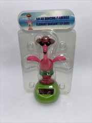 Solar Powered Dancing Toy Bobble Head Dancing Flamingo; NOS