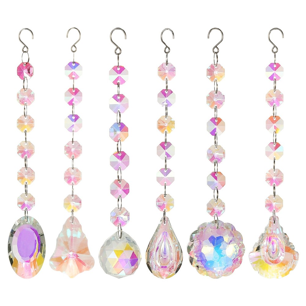6Pcs Crystal Suncatcher DIY Sun Catchers for Home Garden Decor Craft Multicolor