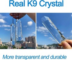 2PCS 5″ Large Crystal Sun Catcher Prisms, Hanging Suncatchers with Glass Pris…