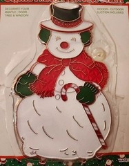Lot Of 3 Jumbo ’95 Vintage Christmas Tree, Snowman, Reindeer Suncatchers