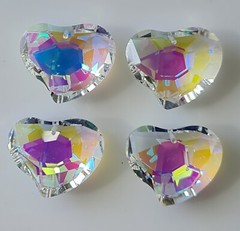 36mm heart suncatcher pendant crystals, rainbow prism suncatchers beads supplies