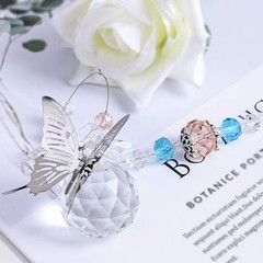 30mm Handmade Butterfly Crystal Ball Prism Suncatcher for Rainbow Light Display