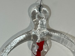 Kosta Boda Bertil Vallien Clear Glass Bird Suncatcher Ornament 9 Inch