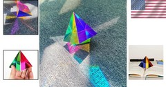 Translucent 60mm Color Pyramid Prism – Stunning Art Décor for Home & Office