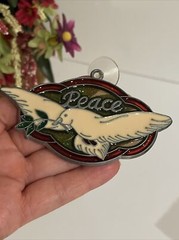 Suncatcher PEACE DOVE Ornament Stained Glass New