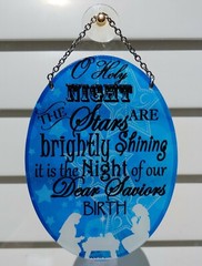 New – HOLY NIGHT Joan Baker Designs Glass Suncatcher In Box