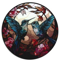 Hummingbird Suncatcher – Pictured Acrylic Window – Wall Hanging & Chain Kit