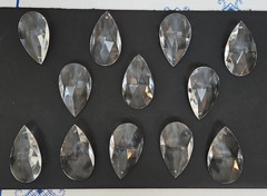 ASFOUR Crystal SUN CATCHERS / Chandelier PRISMS (12) Glass 2.5″ Inch Pear-Shaped