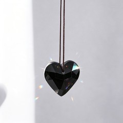 1 Pack Colorful Garden Suncatchers, Hanging Crystals for Windows [Black]