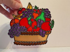 Fruit Basket Sun Catcher Window Decor 4.75” X 4.75” – LR2