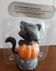 Solar Dancing Black Cat Pumpkin Halloween Holiday Winter Bobble Head Tail Moves