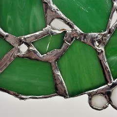 Stained Glass sea turtle suncatcher leaded handmade. Flaw, Read