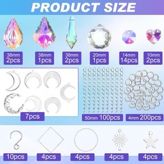 Elegant DIY Crystal Sun Catchers Kit – 355 Pieces for Indoor and Garden Use