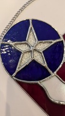 HANDMADE PATRIOTIC STAINED GLASS SUN CATCHER
