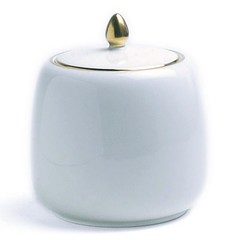 Gold Line Sugar Pot Okura Ceramic Garden From Japan