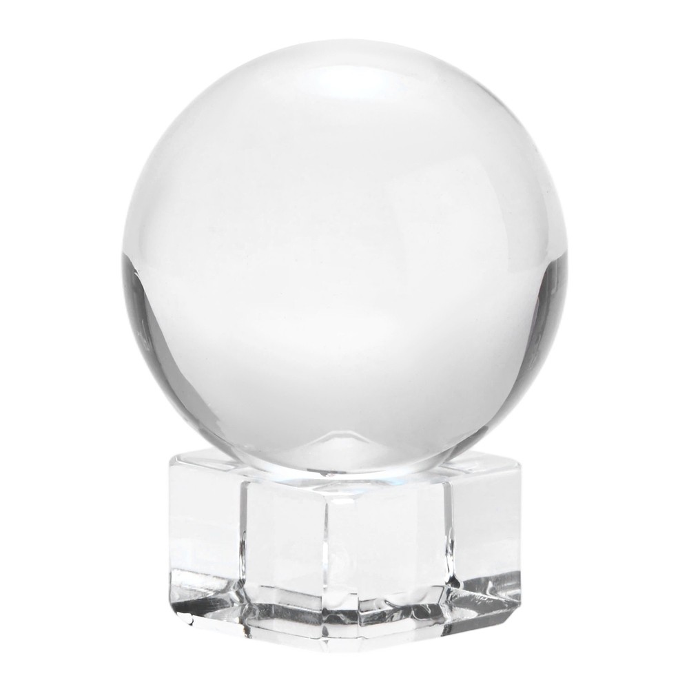 40mm/1.6 Inch K9 Crystal Glass Ball with Stand Solid Crystal Ball [Clear]