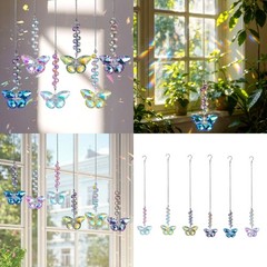 Handmade Crystal Butterfly Wind Chimes For Garden Yard Crystal Decoration