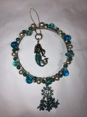Mermaid Sun-catcher Charm Window or Mirror Charm Glass Beads Handmade