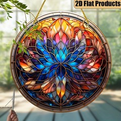 Yoga Style Sacred Bloom Mandala Acrylic Suncatcher Home Entrance Wall Decor