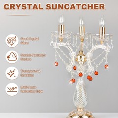 20-Pack Crystal Ball Prisms, 24mm/0.94 Inch Pendant Hanging [Red Brown]