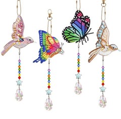 Diamond Art Suncatcher Kits for Adults Hummingbird Butterfly Window Decor