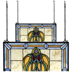 Stained Glass Window Hanging Chain, 20 Inch Metal Picture Hanging Chain Sunsh…