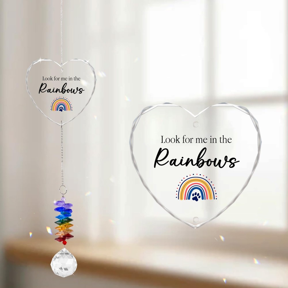 Memorial Glass Suncatcher for Pet Loss – Sympathy Gifts for Dog Owners