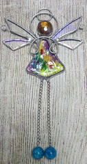 Fairy Stained Glass Window Art Sun Catcher Handmade Made in Scotland 7″