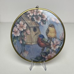 Enesco Via Vermont ArtCatchers Birdhouse Two Birds Printed Suncatcher