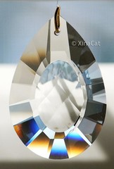 50mm DualFace Teadrop Clear Crystal suncatcher pendant prism 2″