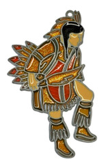Vintage Native American Man Warrior Hunter – Stained Glass Suncatcher