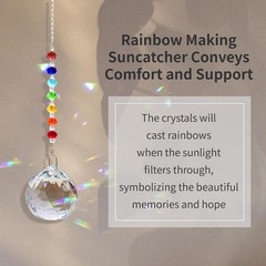Sympathy Gifts for Loss of Loved One, Crystal Sun Catcher Rainbow Maker