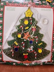 Lot Of 3 Jumbo ’95 Vintage Christmas Tree, Snowman, Reindeer Suncatchers
