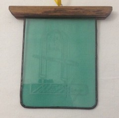 New Gustav Stickley Als Ik Kan Etched Glass Wood Window Hanger Craftsman Farms
