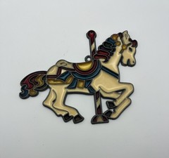 Vintage Stained Acrylic Glass Horse Carousel Sun Catcher