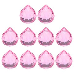 10-Pack Crystal Ball Prisms, 24mm/0.94 Inch Pendant Hanging [Light Pink]