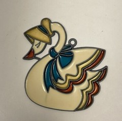 Goose / Mother Goose Suncatcher Sun Catcher Window Decoration Faux Stained Glass