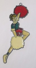 RED, WHITE AND BLUE CHEERLEADER SUNCATCHER (SUNCATCHERS)
