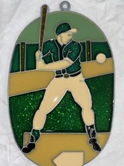Play baseball Ornament Wall Hanging Decor Suncatcher Small