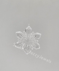 Swarovski Crystal Clear 28mm Snowflake 6743/3 Ornament; Vintage! Beautiful!