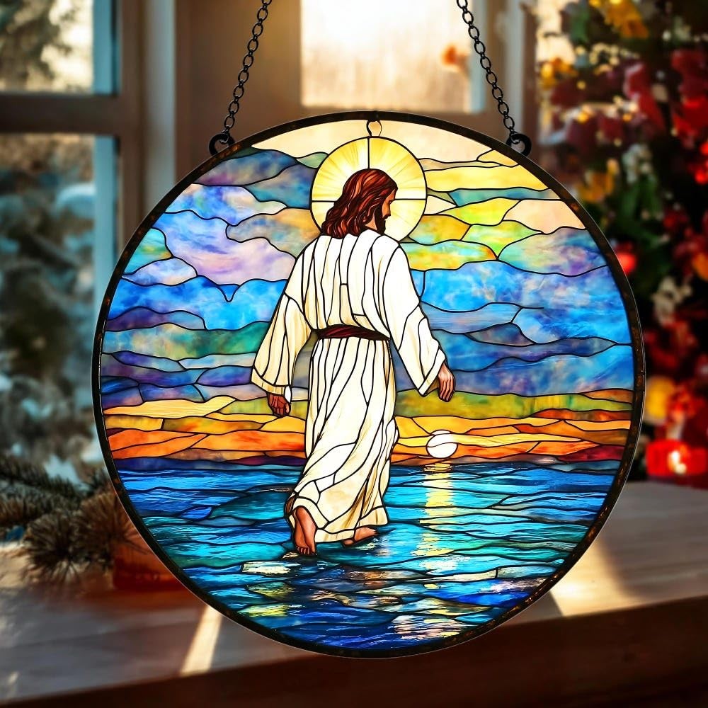 Acrylic Cross Suncatcher Boho Window Ornament for Mother’s Day Garden Decor