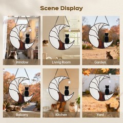 Outdoor/Indoor Moonlight Cat Lantern – Garden & Christmas Hanging Pendant