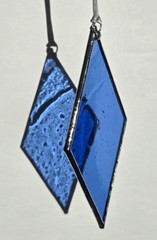 Sky Blue Diamond Art Authentic Stained Glass Suncatcher Car / House Window Decor