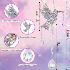 Hummingbird Gifts for Women Hanging Crystal SunCatcher Indoor Window Mothers Day